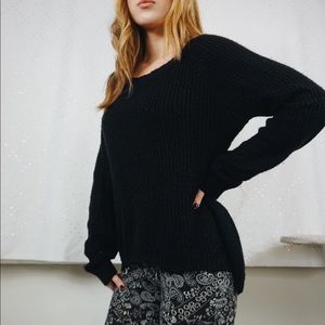 Cute black knitted sweater